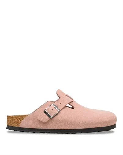 Birkenstock - Boston Suede Leather Sandal - Pink Clay